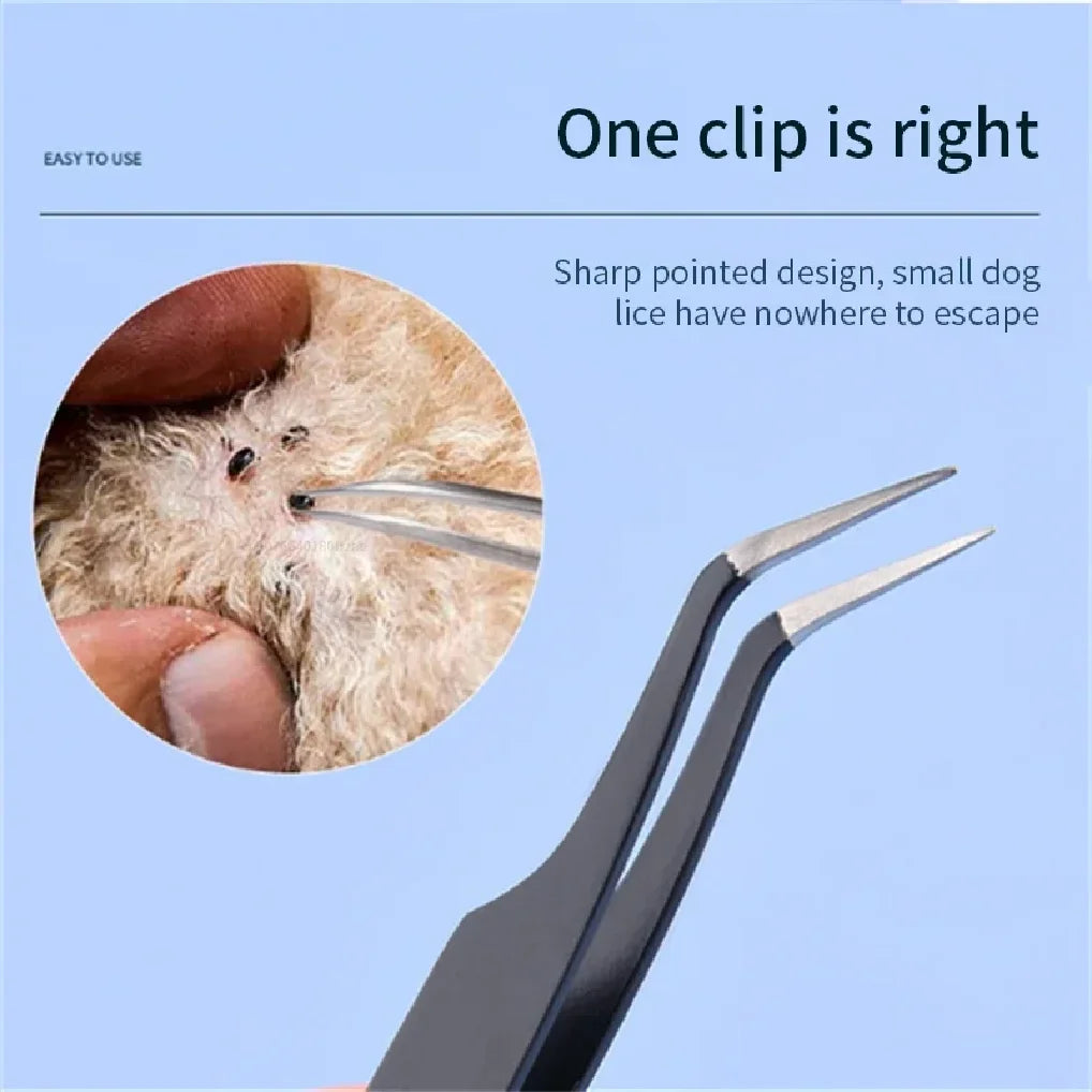 Professional 2-in-1 Flea & Tick Removal Tweezers