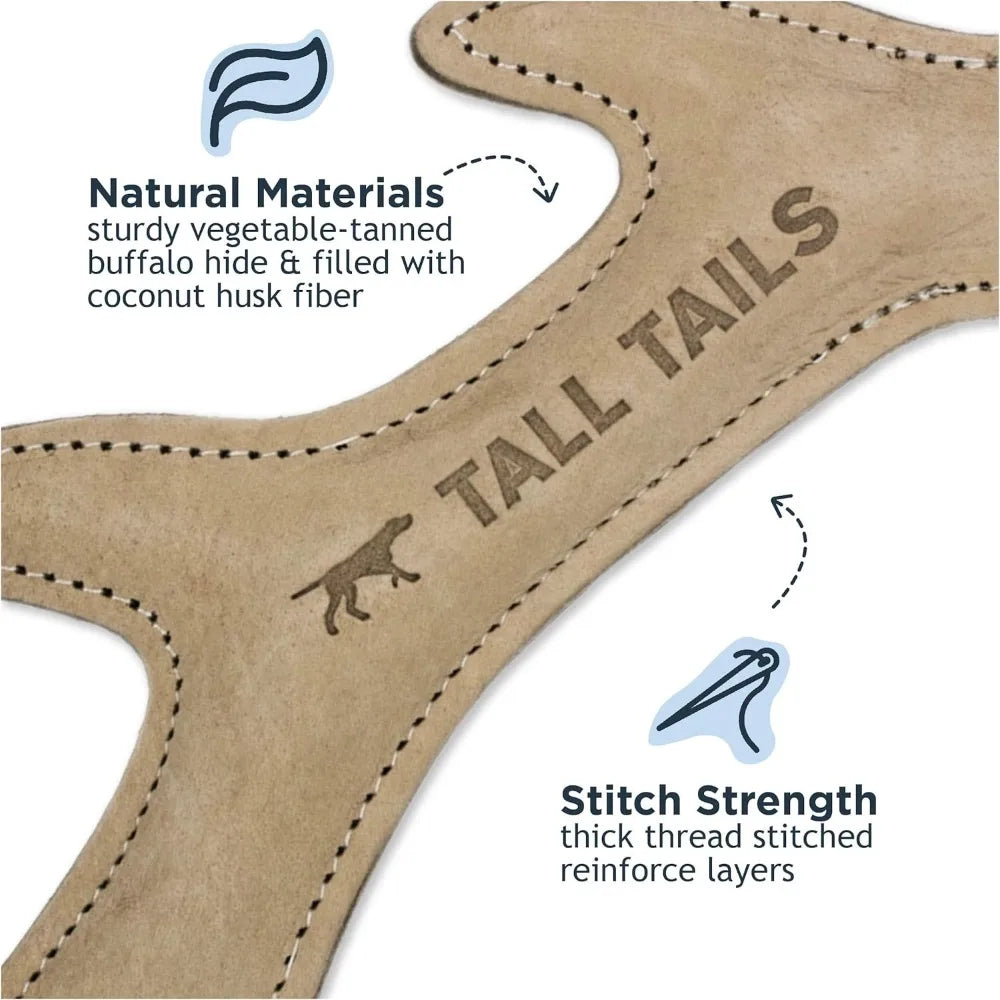 Tall Tails Natural Leather Antler Dog Fetch Toy