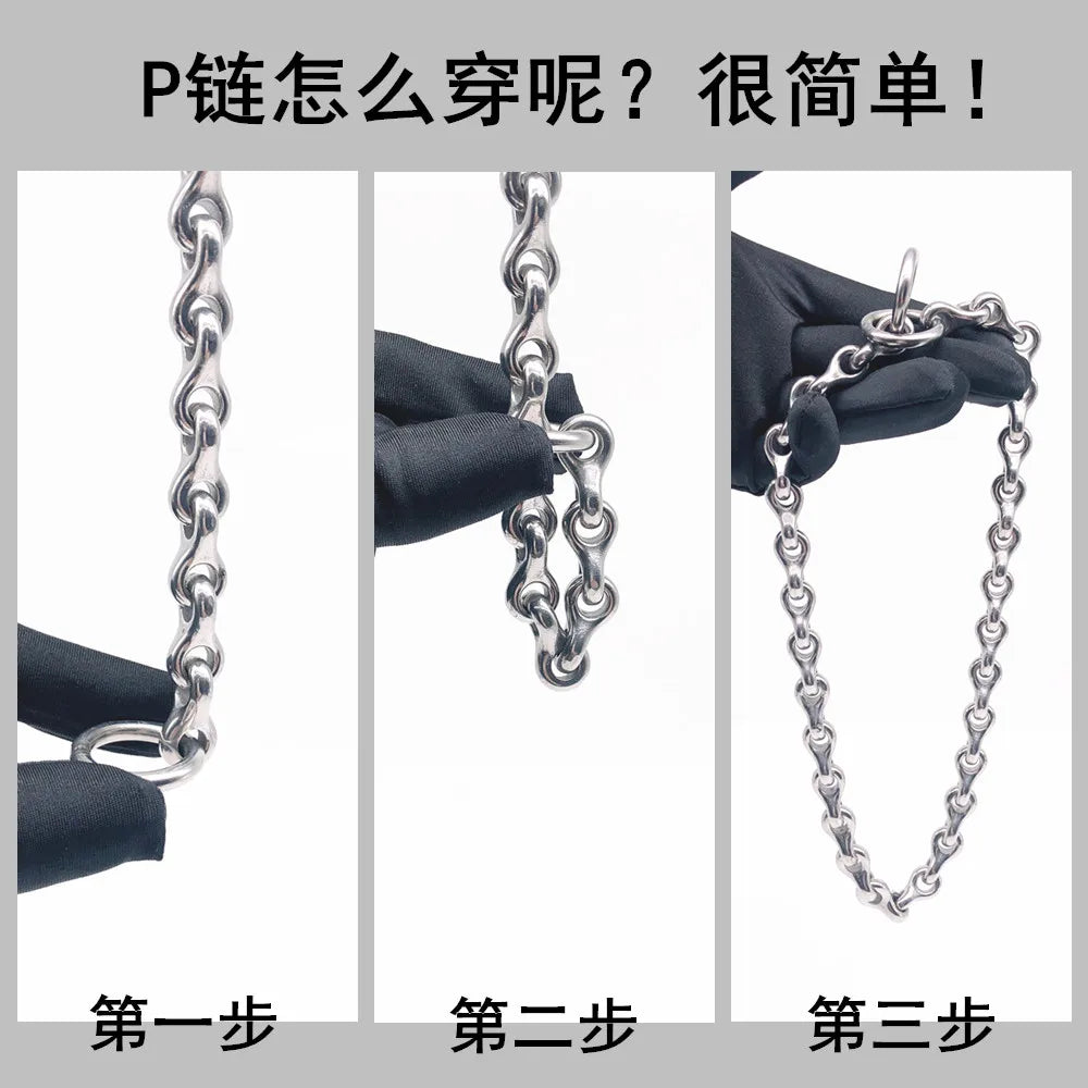 Strong Solid Stainless Steel Chain Dog Collar