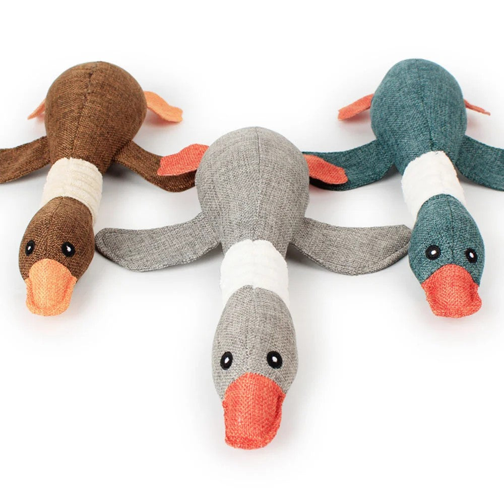 Mallard Duck Plush Dog Toy w/Squeaker