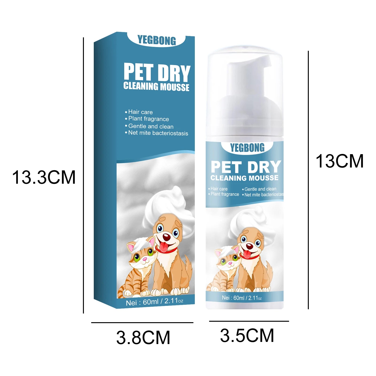 Pet Dry Cleaning Mousse Deodorizing Foam Body Wash