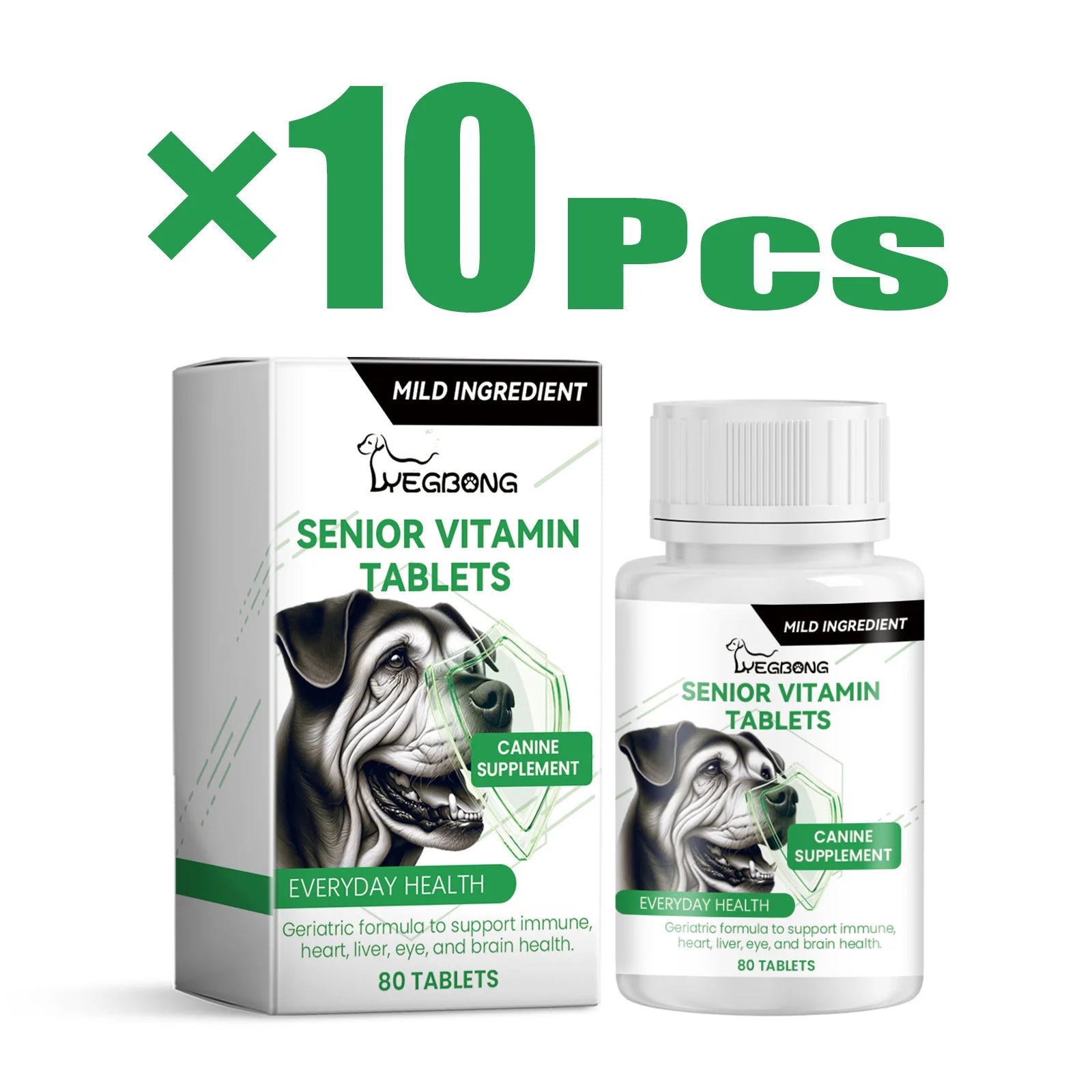 Senior Dog Metabolism & Immunity Boosting Multi-Vitamin Supplement Tablets