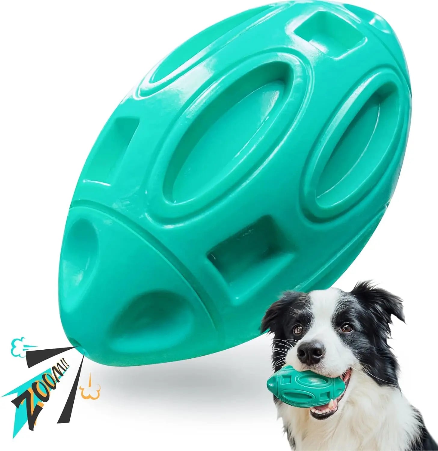 Ultra-Durable Rubber Squeaky Chew & Fetch Dog Ball