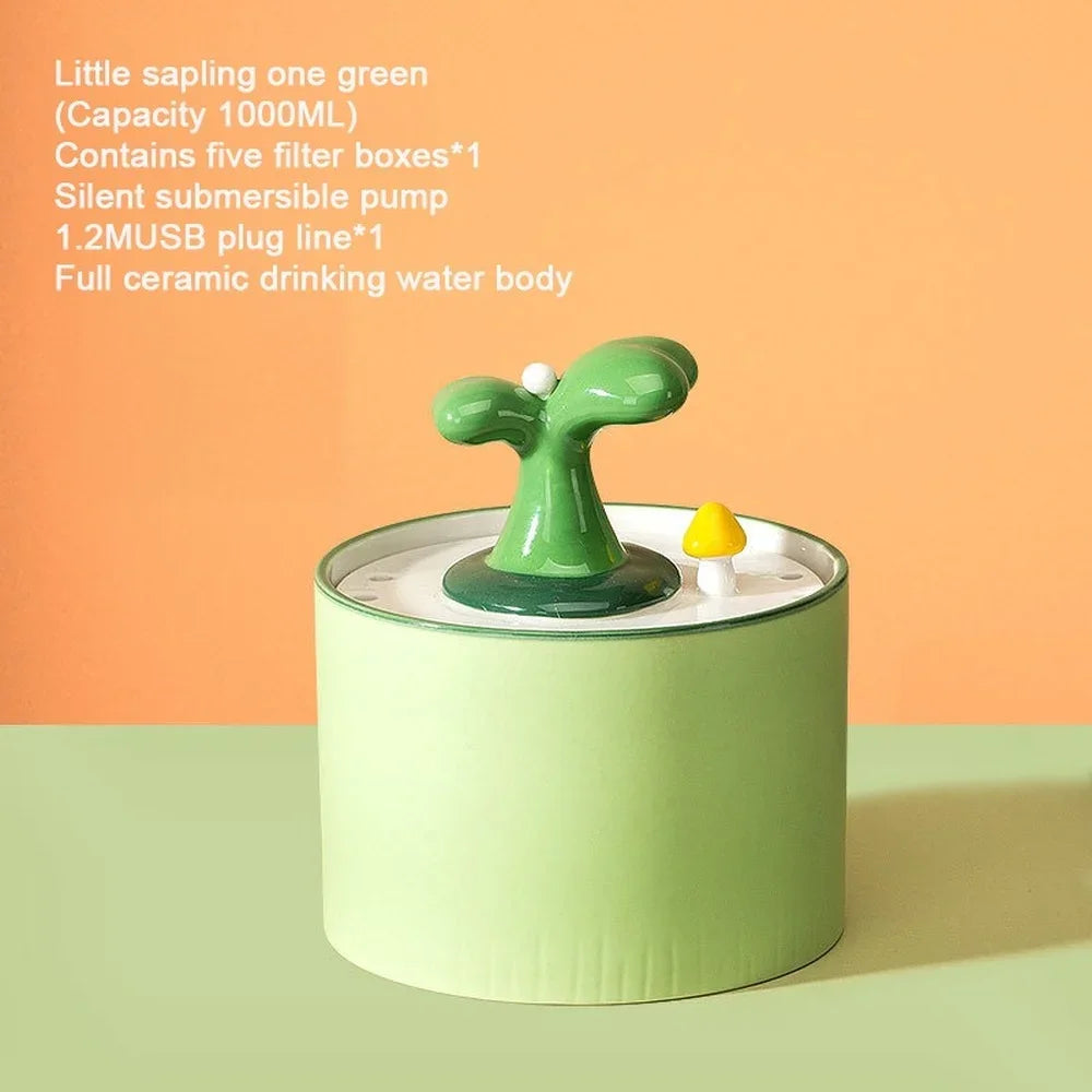 Little Sapling Ceramic Automatic Pet Water Fountain