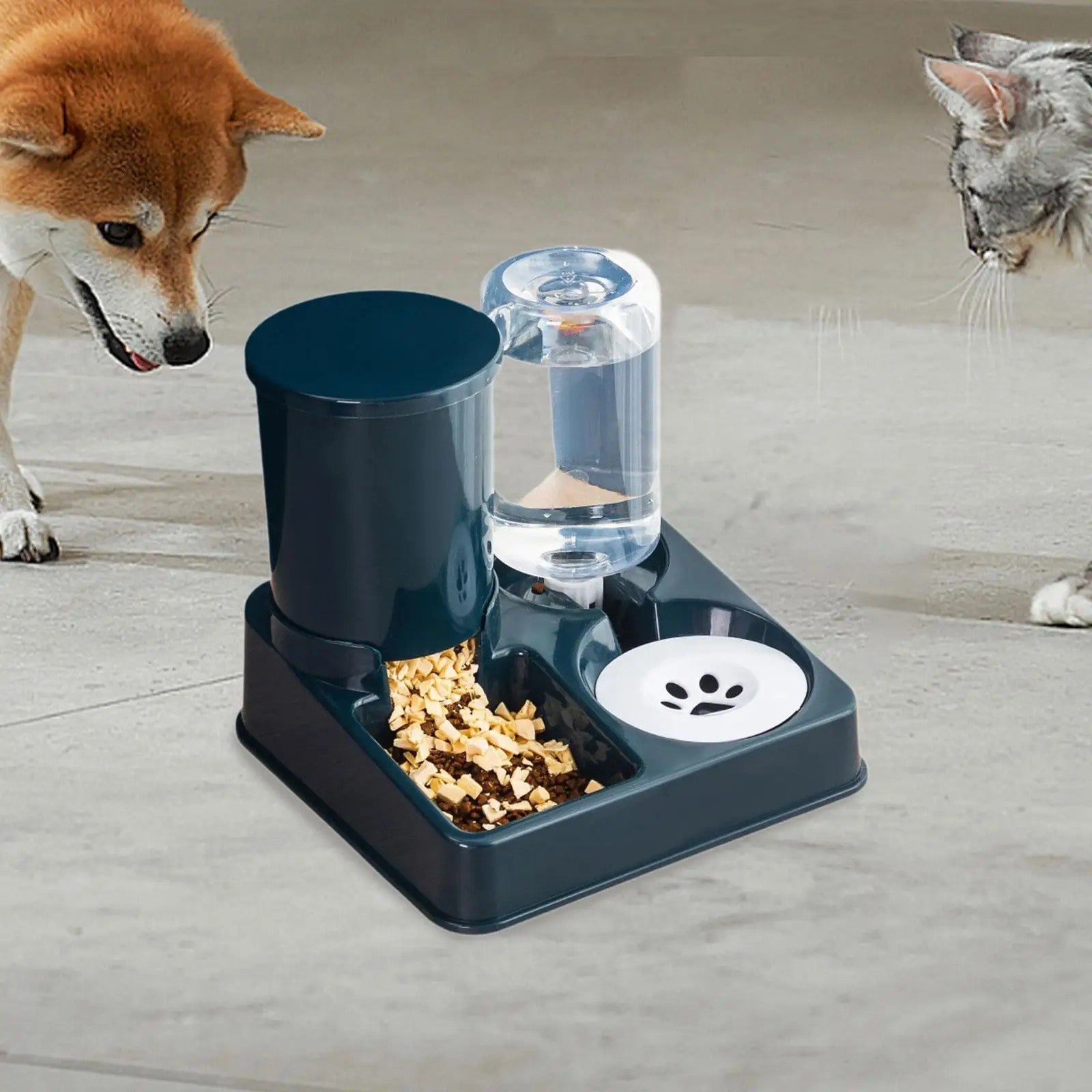 2-In-1 Tilted Pet Gravity Food & Water Dispenser Set