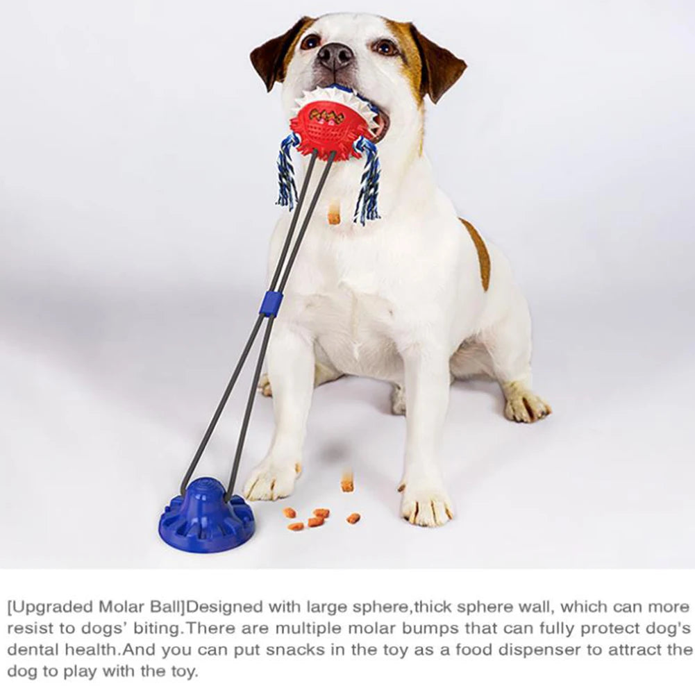 Suction Cup Aggressive Chewer Dog Rope Ball Toy