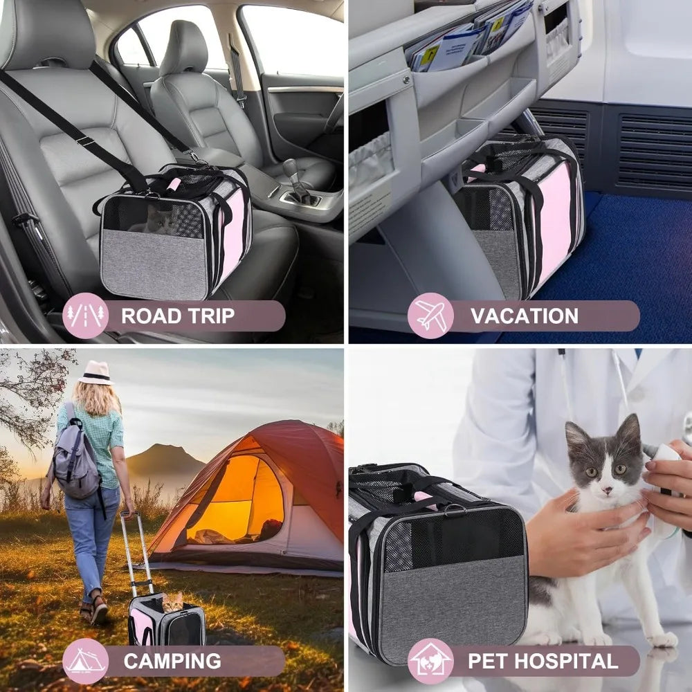 Airline Approved Two-Sided Expandable Rolling Pet Carrier