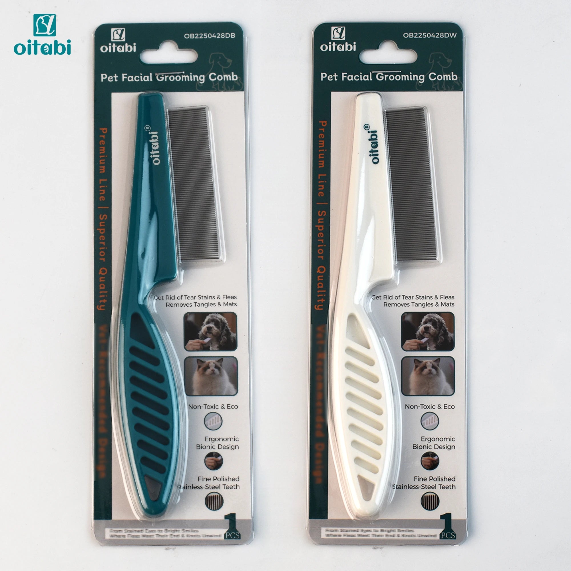 Fine Tooth Dog Grooming & Flea Removal Comb