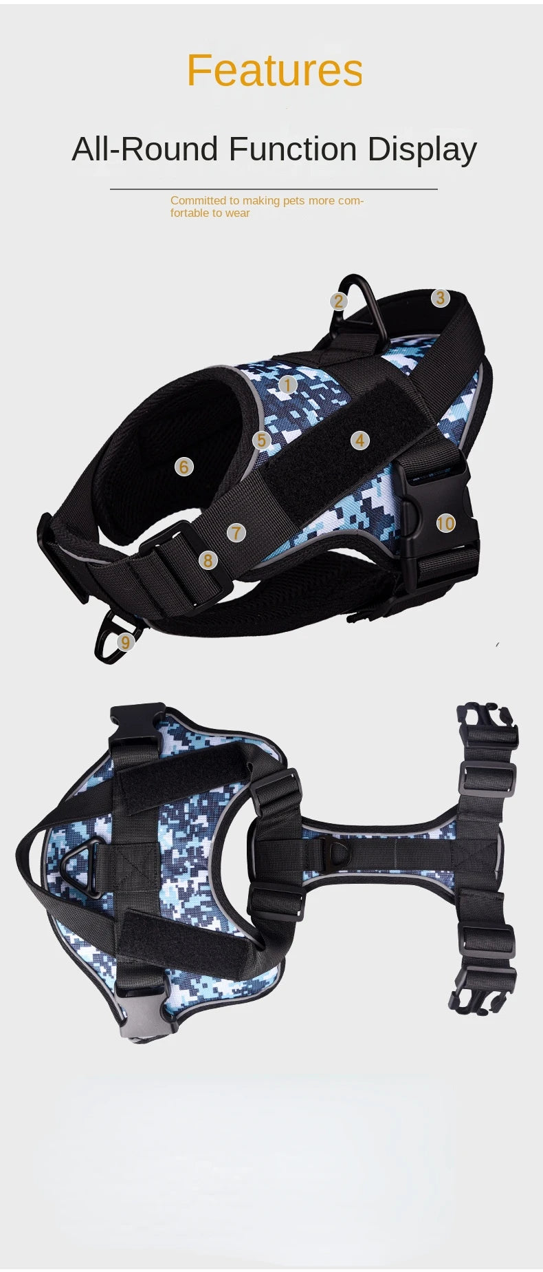 Adjustable Personalized Chest Strap Dog Vest Harness