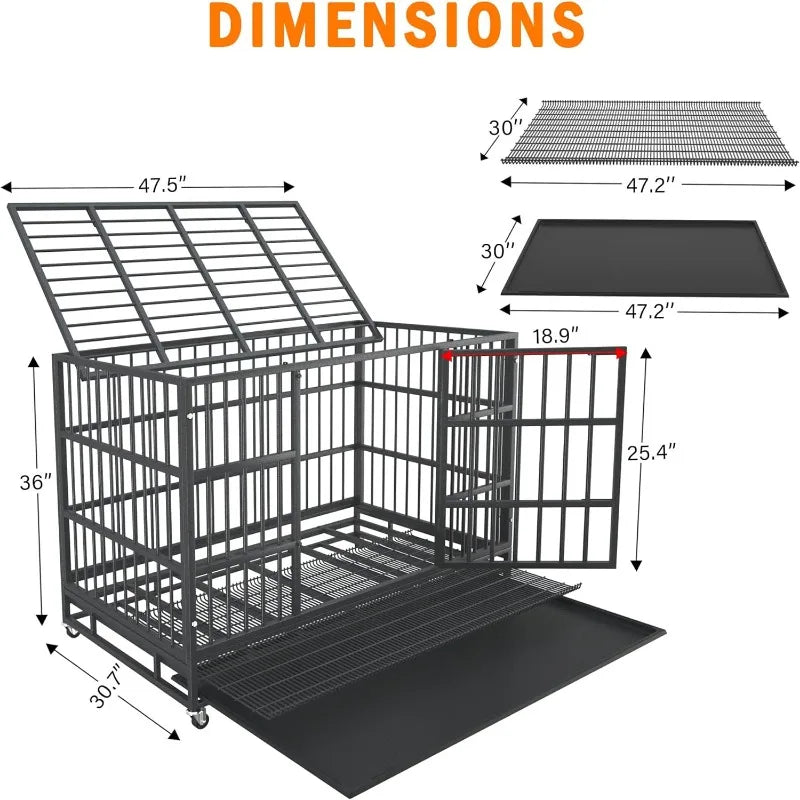 Heavy Duty Indestructible & Escape-Proof Dog Crate