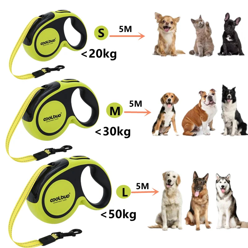 Soft Handle Professionally Crafted Retractable Dog Leash