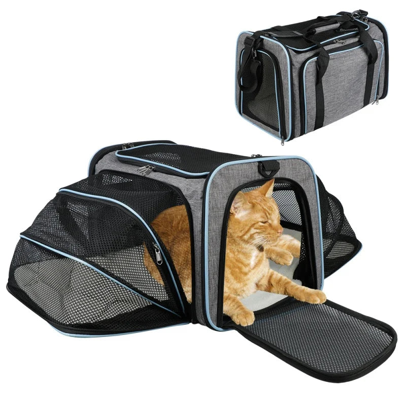 Expandable Pet Carrier Travel Bag