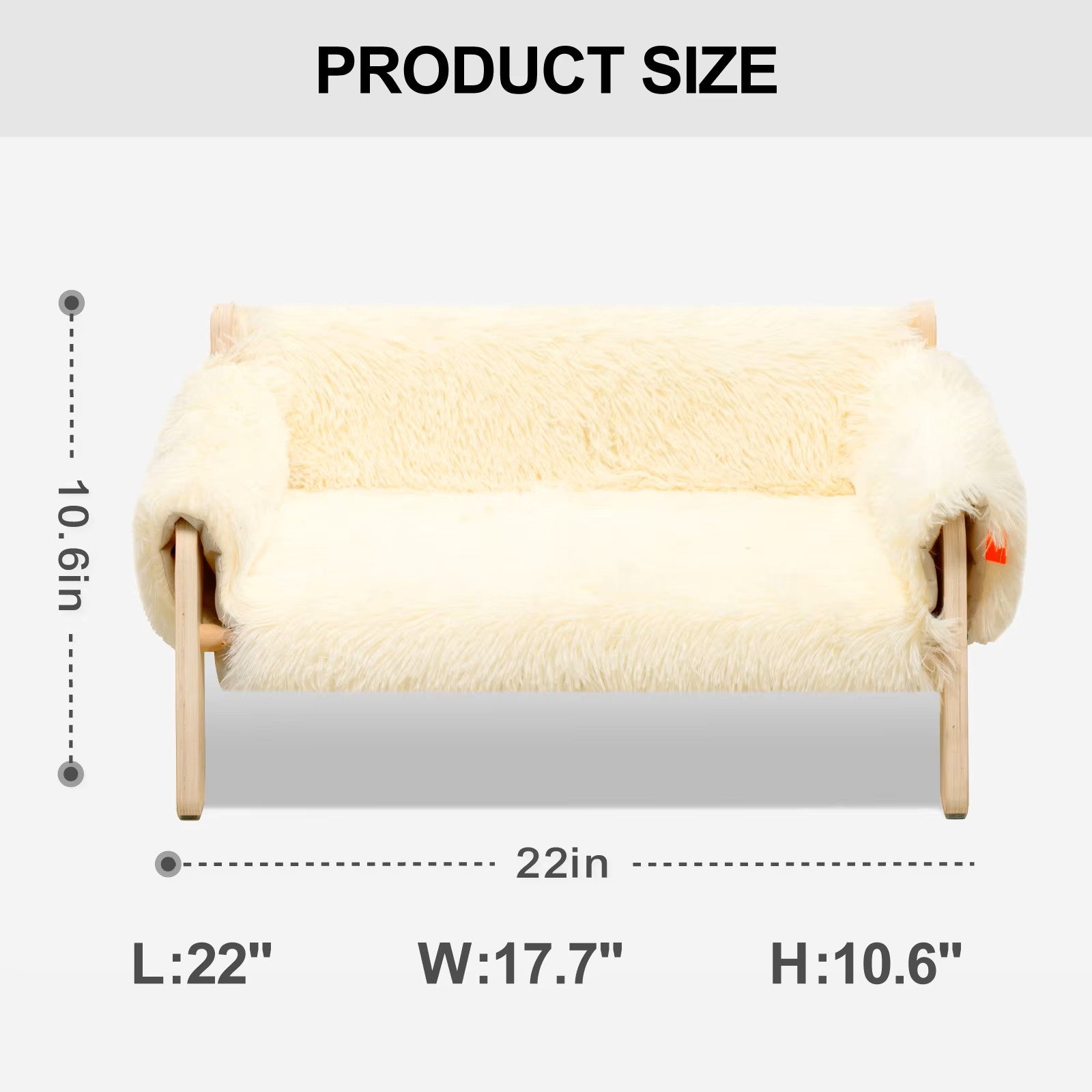 Small Pet Wooden Sofa Bed