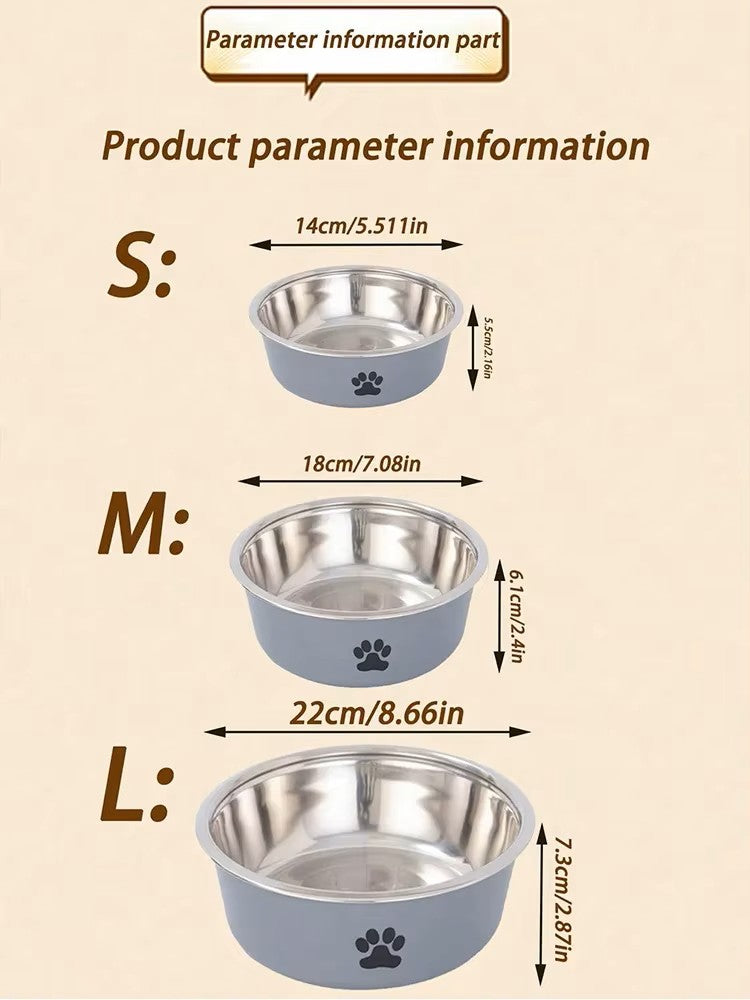 Durable Non-Slip Stainless Steel Dog Bowl