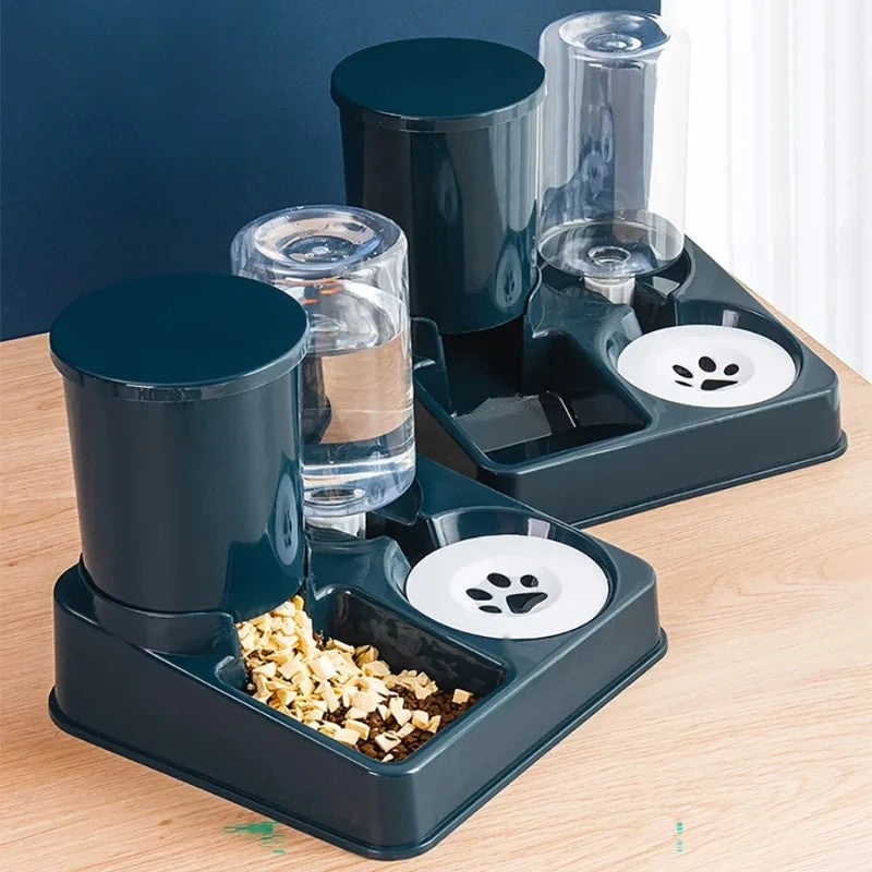 2-In-1 Tilted Pet Gravity Food & Water Dispenser Set