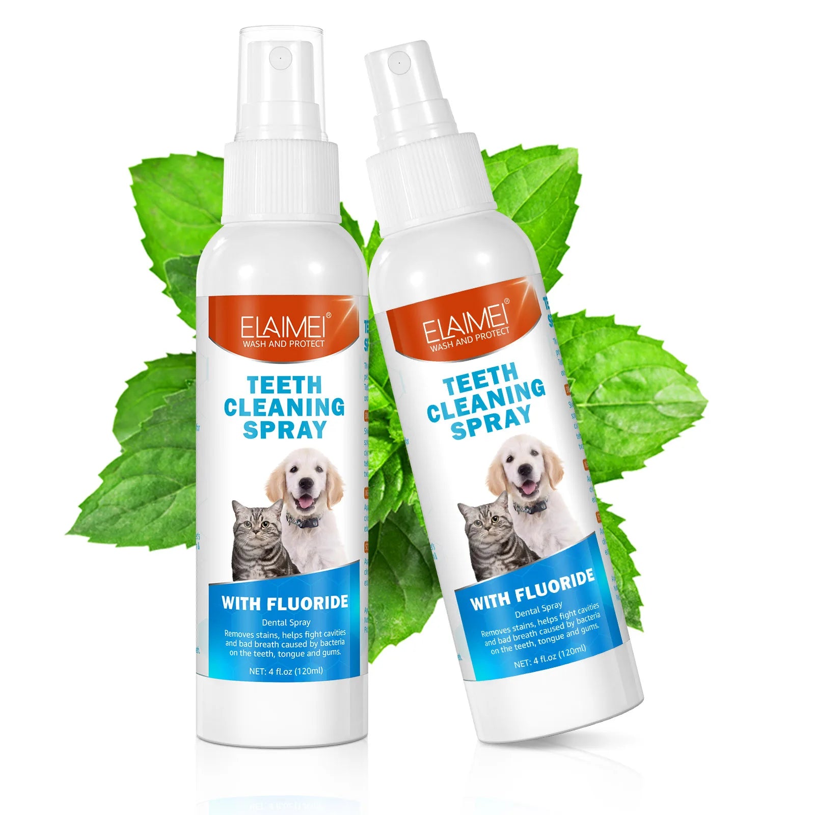 Pet Teeth Cleaning Dental Spray w/Fluoride