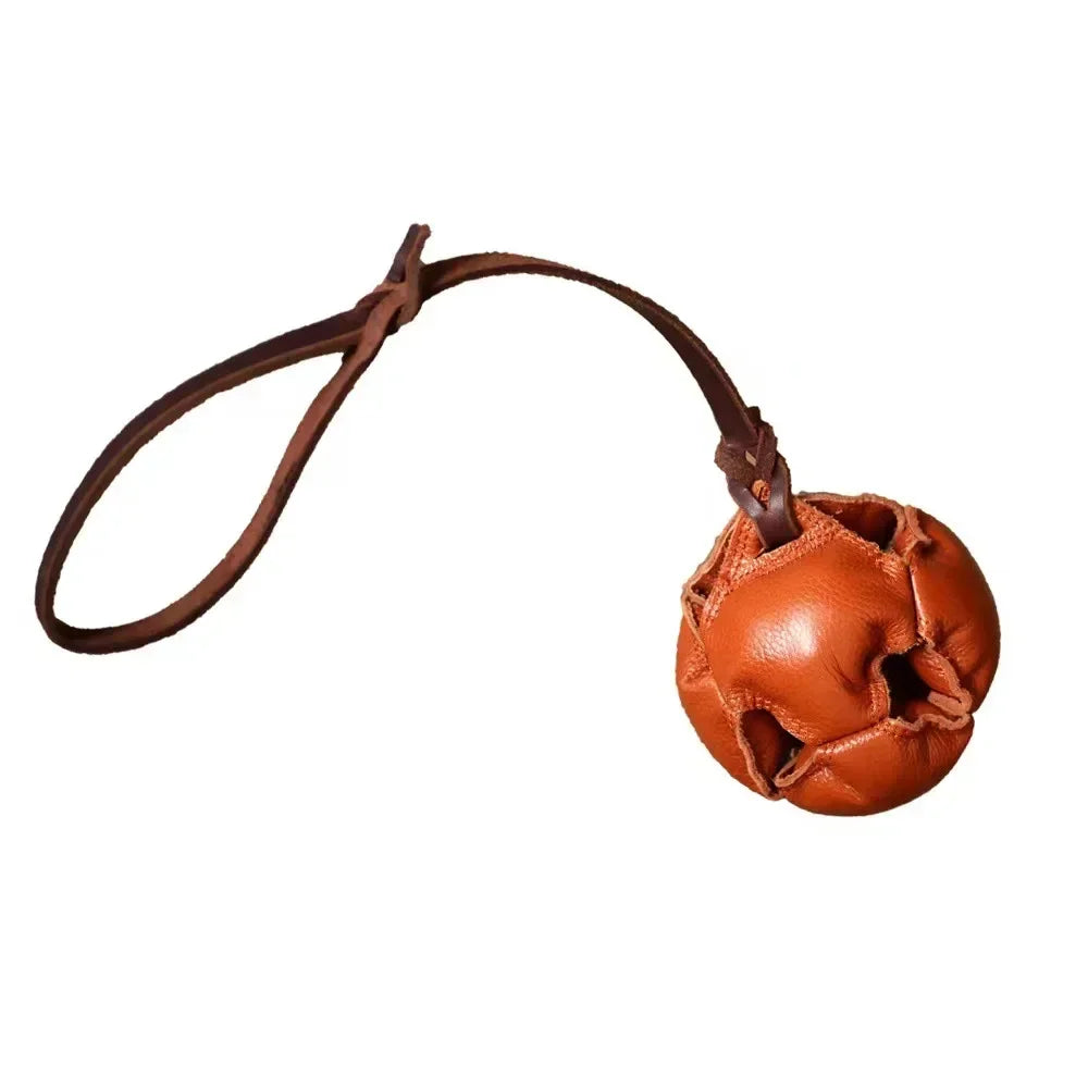 Leather Handle Dog Training Ball