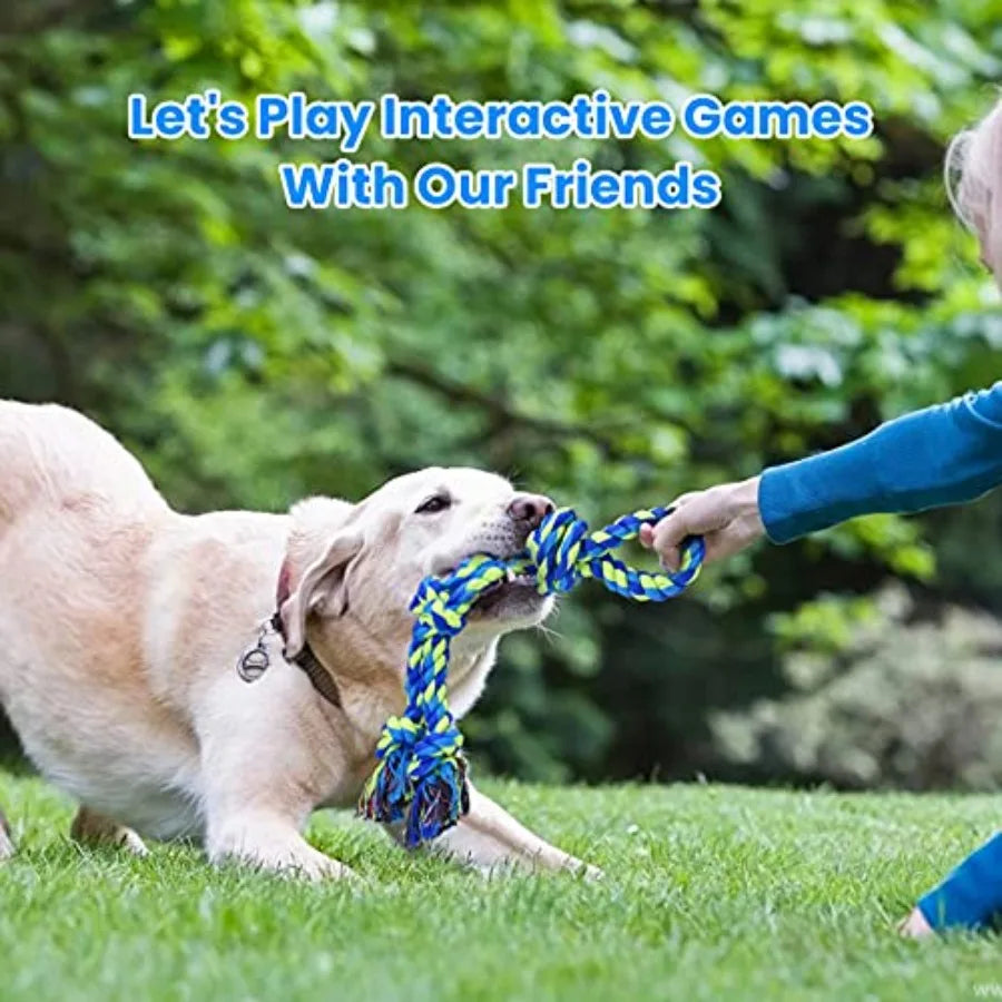 2PC Heavy Duty Indestructible Large Dog Tug of War Rope Toys