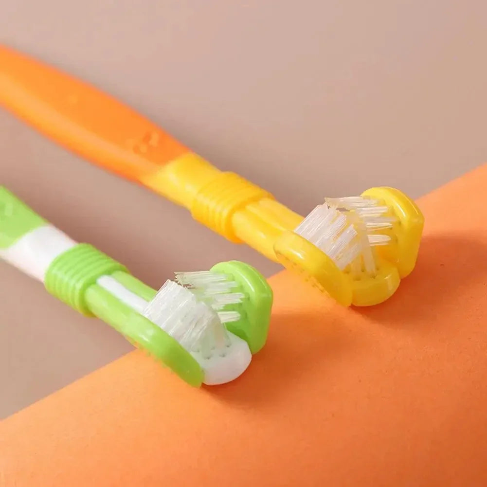 3-Sided Tartar Cleaning Pet Toothbrush