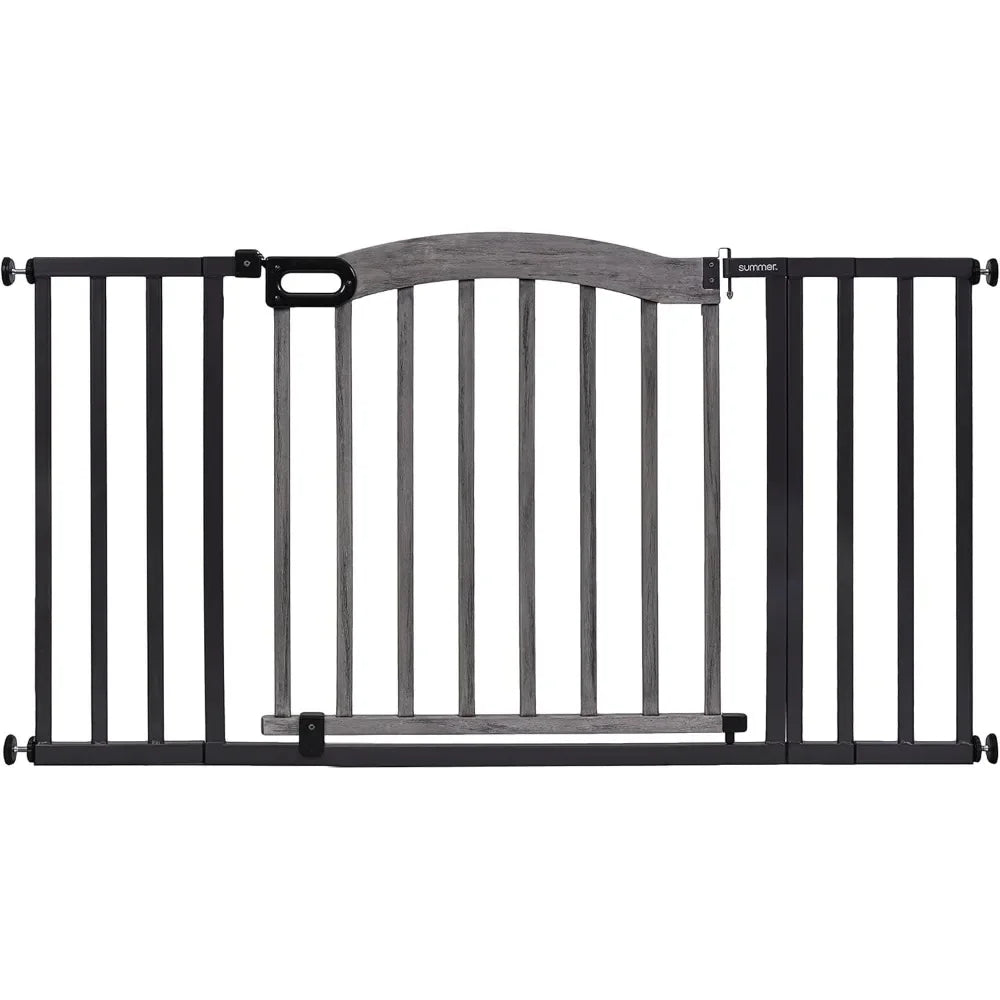 Decorative Wood & Metal Pressure Mounted Pet Safety Gate