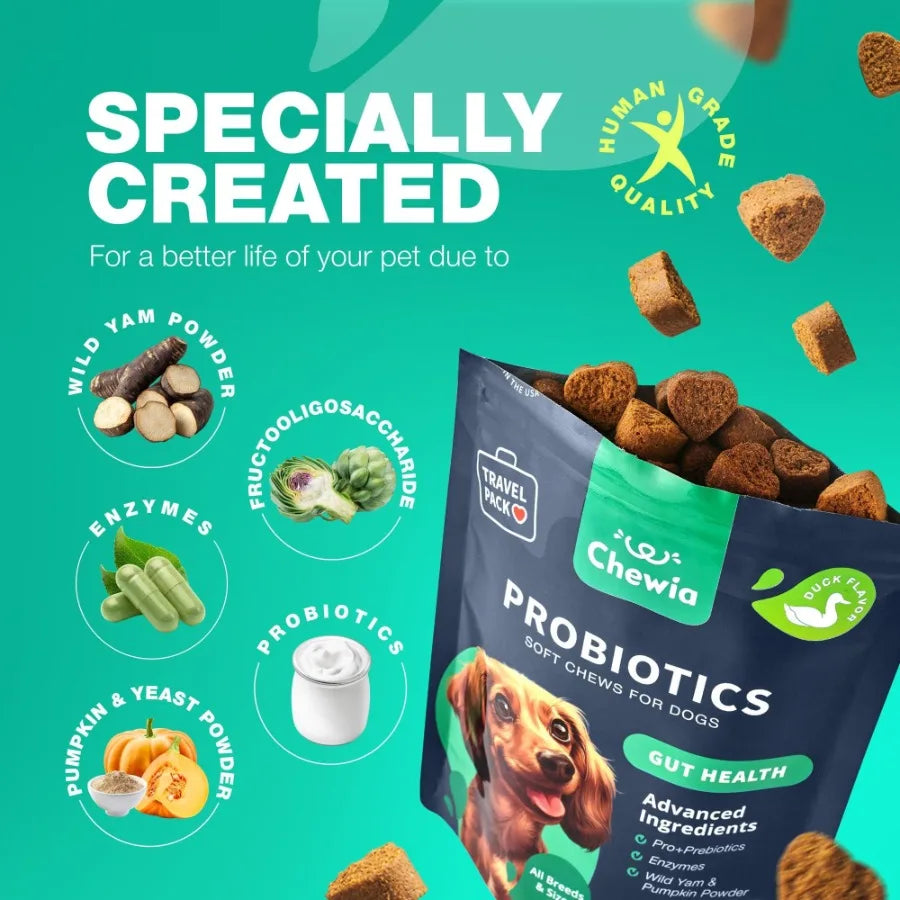 Dog Probiotic & Digestive Enzyme Soft Chew Travel Pack