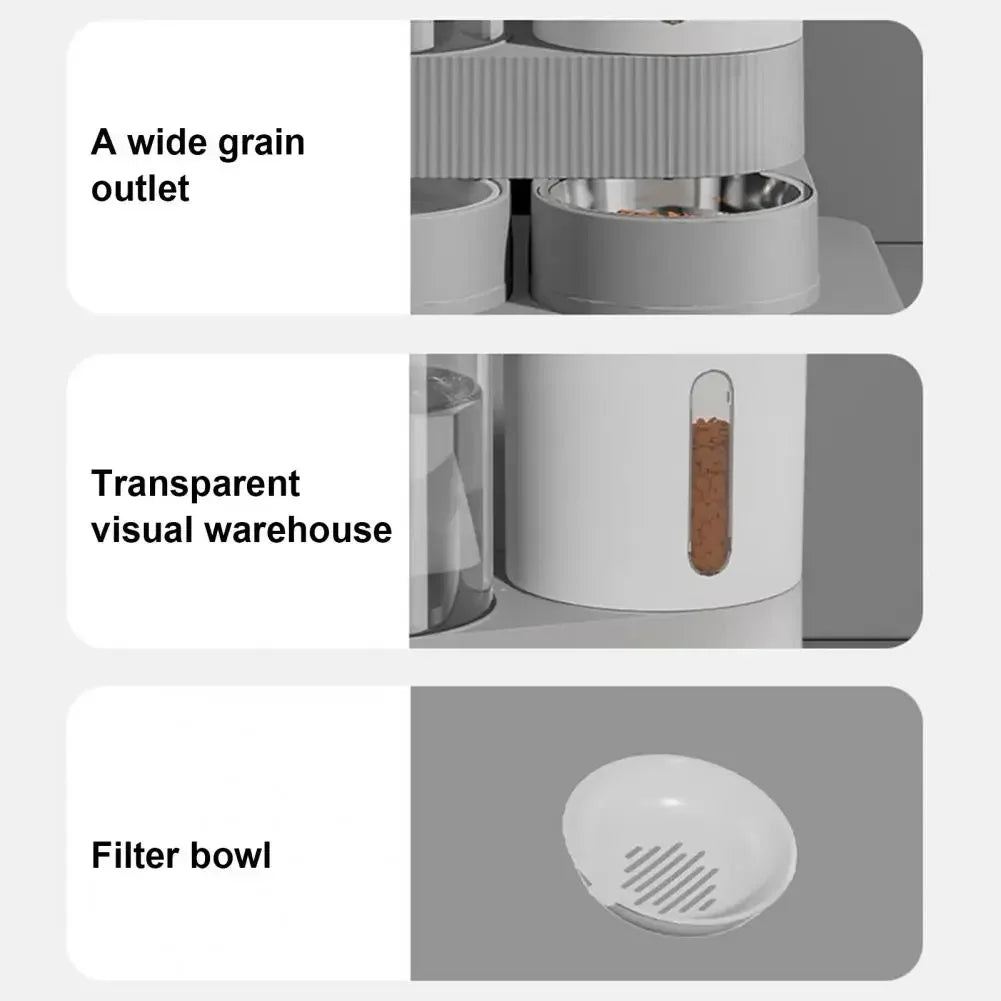 2-in-1 Automatic Pet Feeder & Water Dispenser Set
