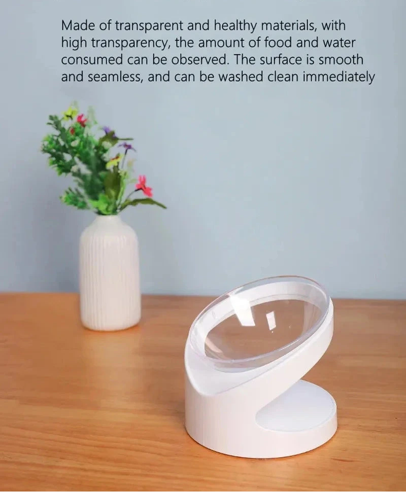 Anti-Slip High Tilted Neck Protector Pet Bowl