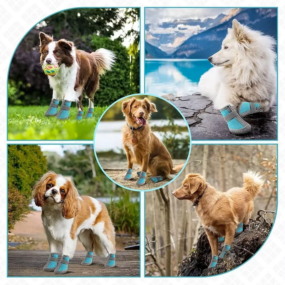 Lightweight Breathable Anti-Skid Mesh Dog Boots