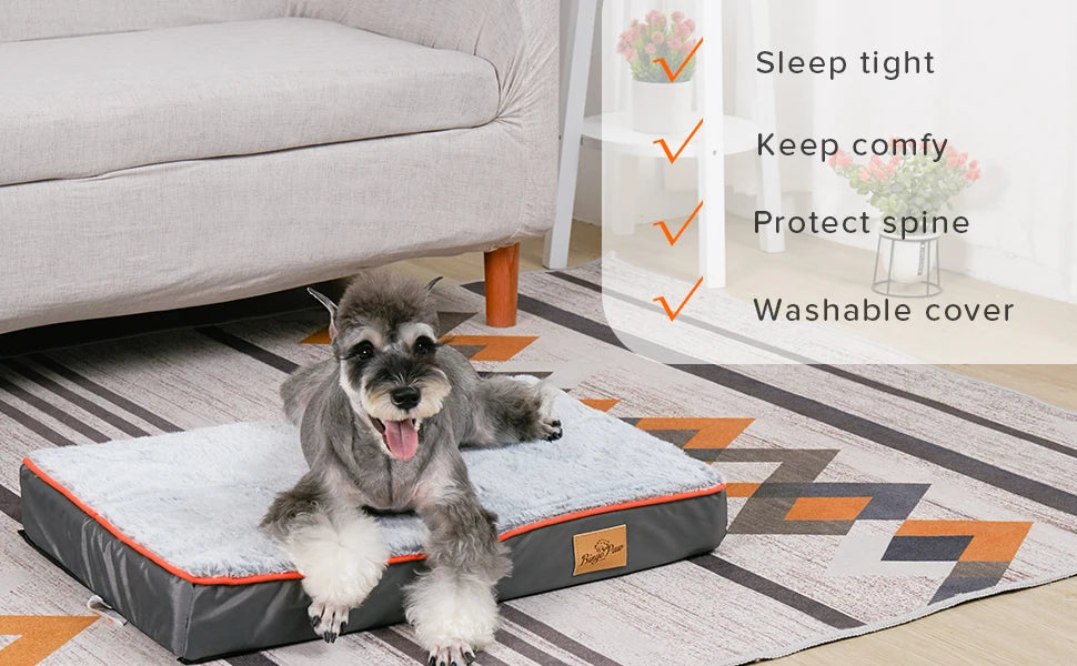 Padded Orthopedic Dog Foam Cushion Bed w/Washable Cover