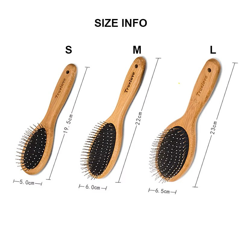 Truelove Wooden Handle Pet Grooming Massage Brush