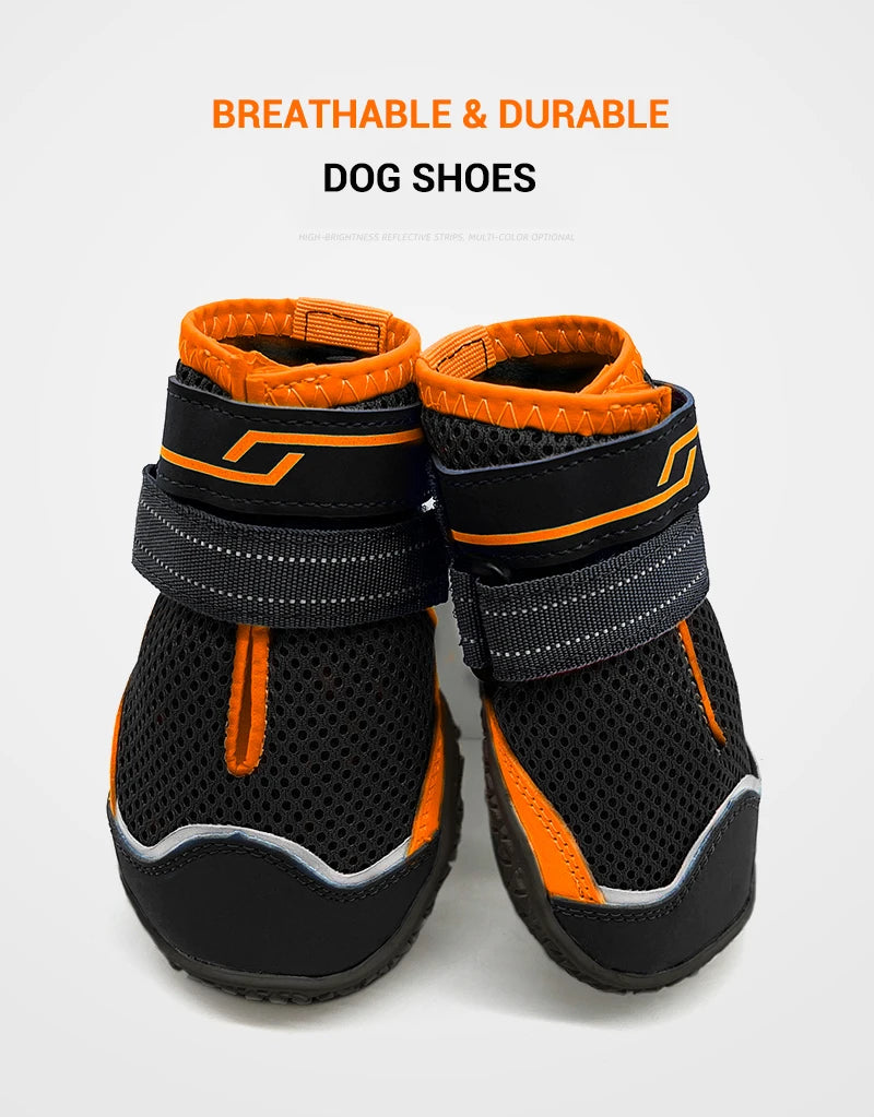 Premium High-Cut Reflective Waterproof Dog Paw Protector Boots