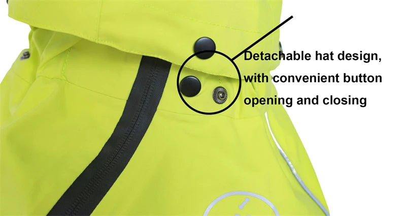 Adjustable Waterproof Dog Jump Suit w/Detachable Hood