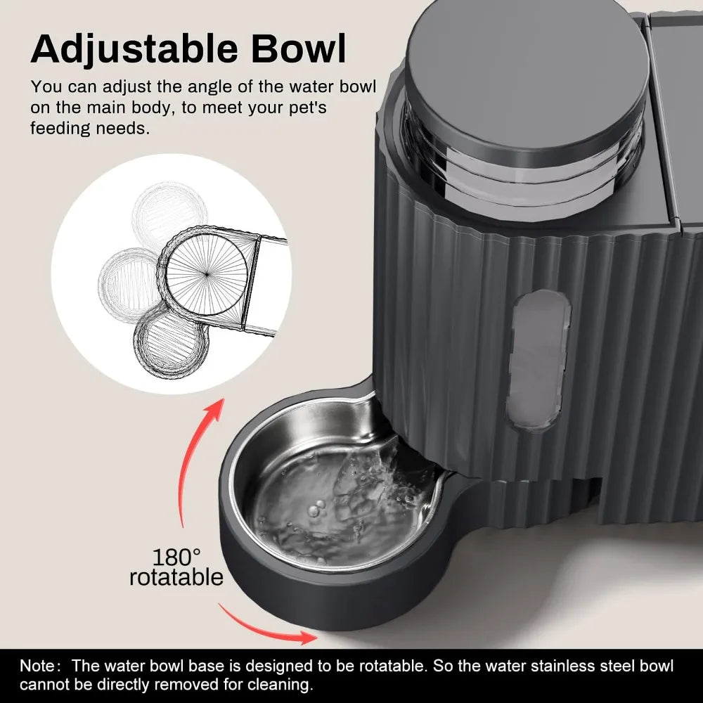 2-In-1 Small Gravity Pet Food Feeder & Water Dispenser Set