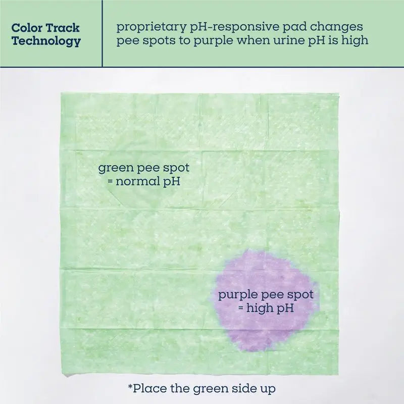 Health Monitoring Absorbent Dog Pee Pads w/pH Tracking Technology