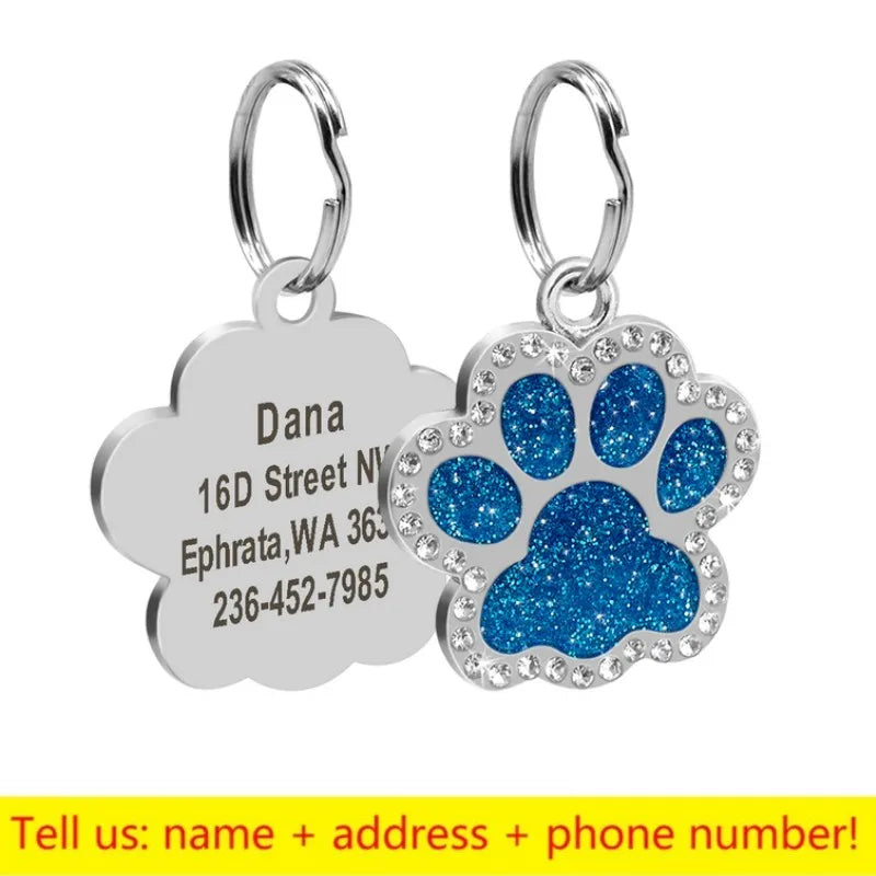 Engraved Stainless Steel Pet Pendant ID Tag