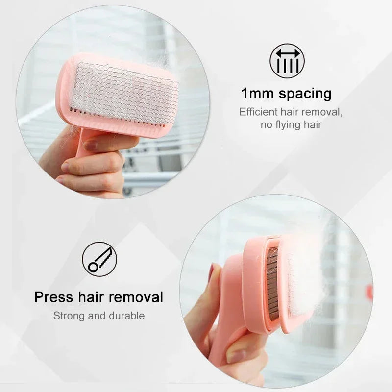 Self-Cleaning Pet Grooming Slicker Brush