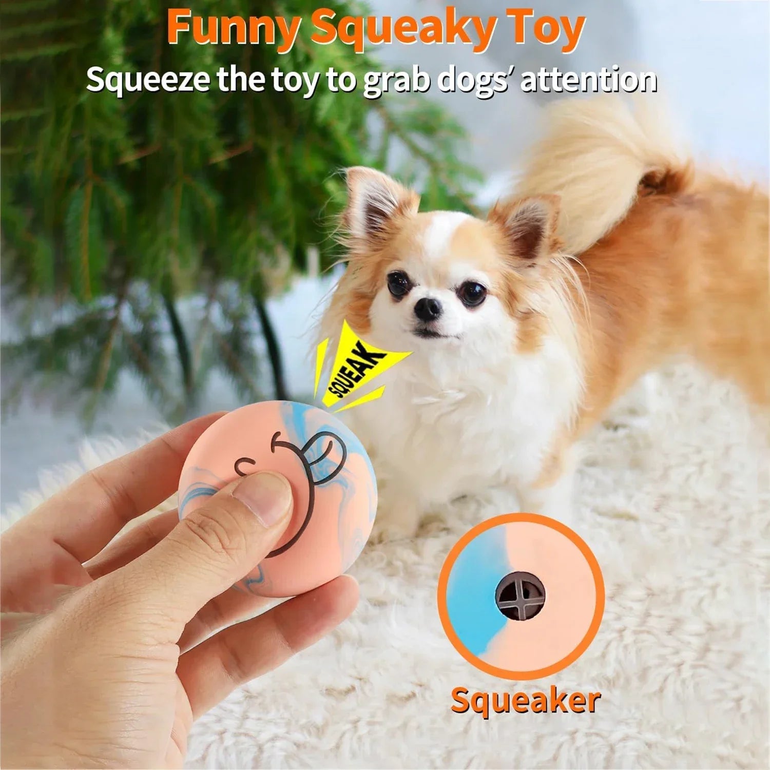 6PC Set Dog Squeaker Balls