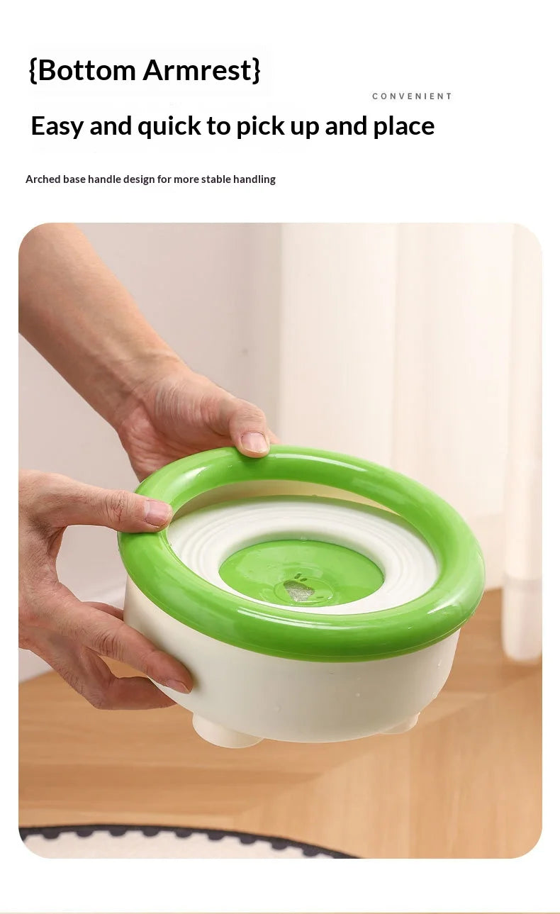 Anti-Splash Floating Pet Water Bowl w/Filter