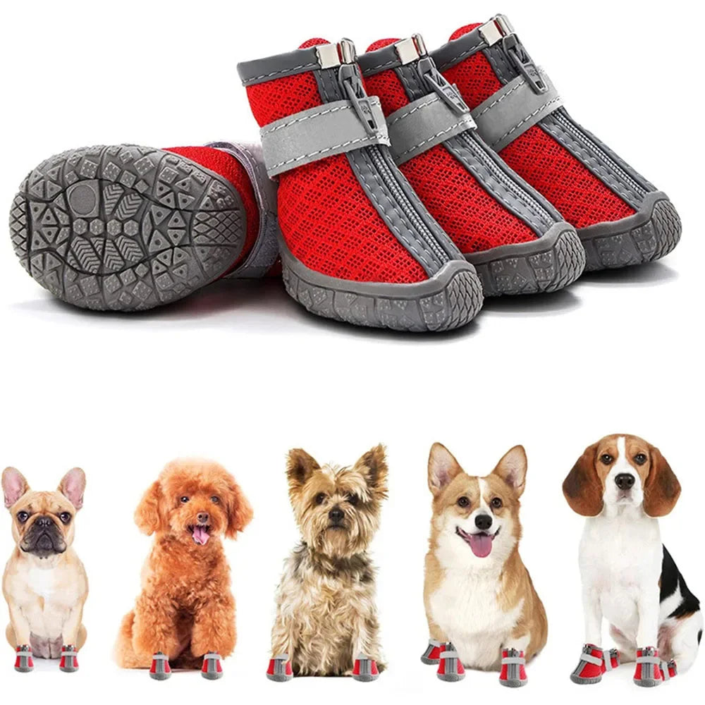 Lightweight Breathable Anti-Skid Mesh Dog Boots
