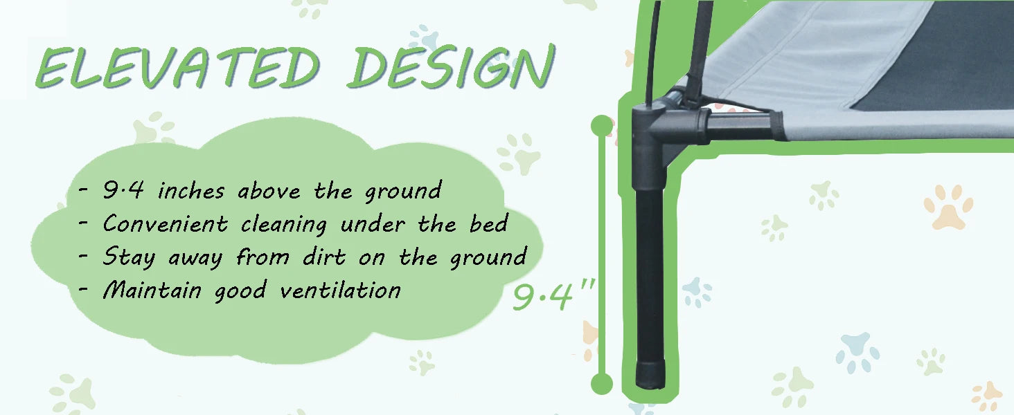 Large Anti Scratch Elevated Canopy Pet Bed