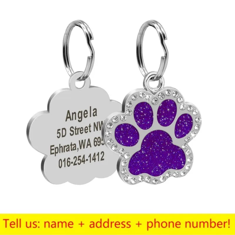 Engraved Stainless Steel Pet Pendant ID Tag
