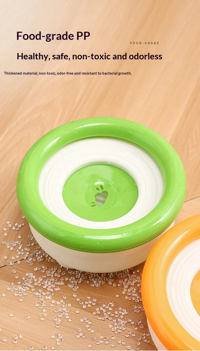 Anti-Splash Floating Pet Water Bowl w/Filter