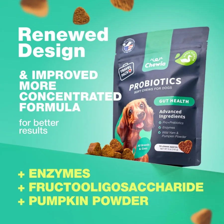 Dog Probiotic & Digestive Enzyme Soft Chew Travel Pack