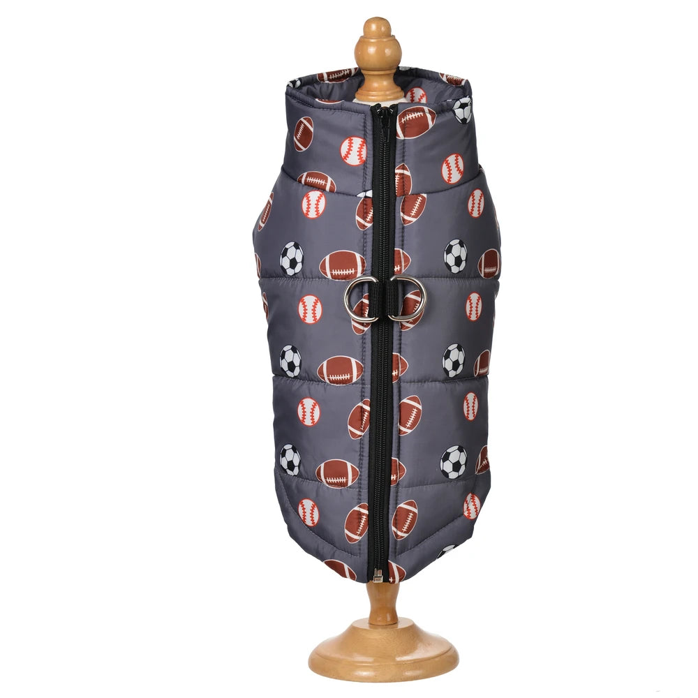 Printed Waterproof Warm Dog Coat