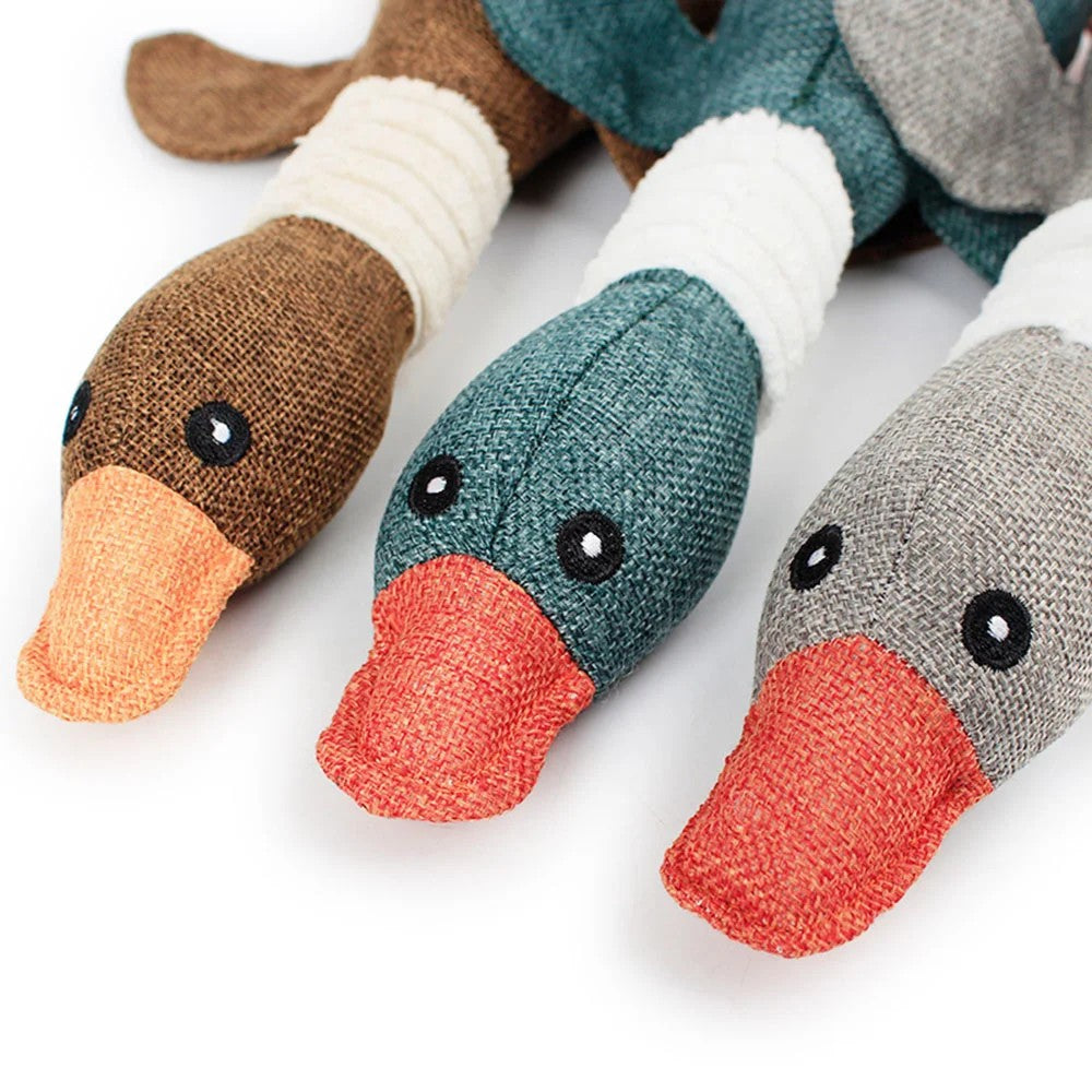 Mallard Duck Plush Dog Toy w/Squeaker