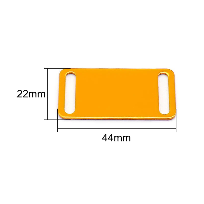 Colorful 2PC Double-Sided Laser-Engraved Pet ID Collar Tags