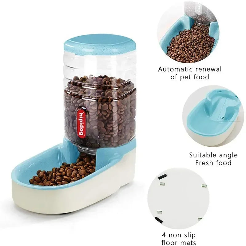 Large Capacity Automatic Gravity Pet Food  & Water Dispensers