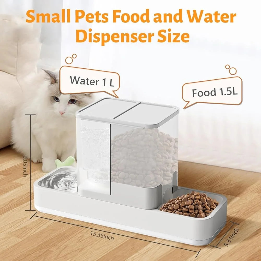 Small Pet Gravity Feeder & Water Dispenser