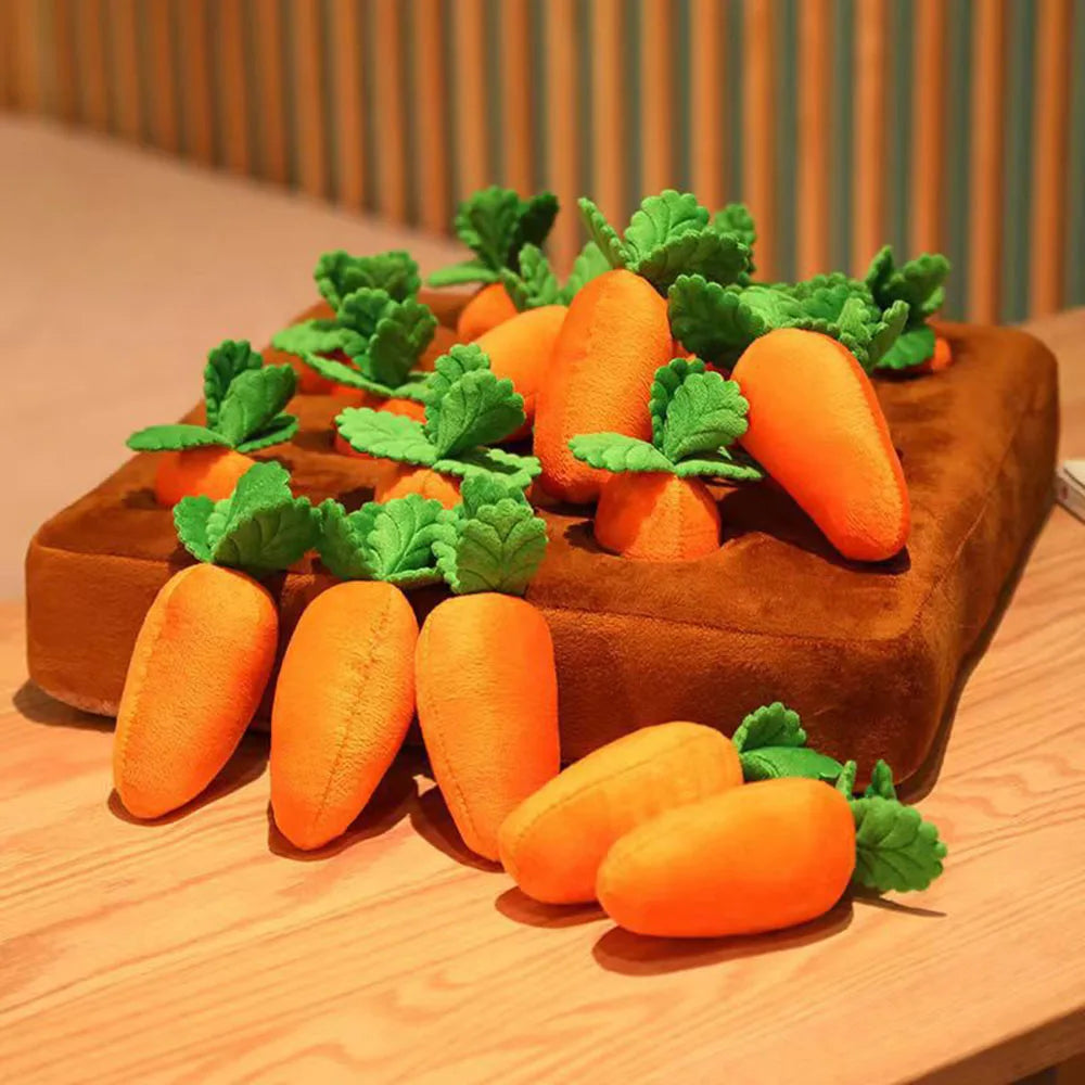 Plush Carrots Dog Puzzle Snuffle Mat