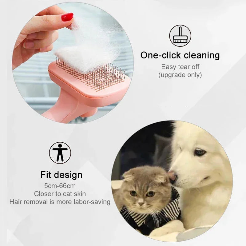 Self-Cleaning Pet Grooming Slicker Brush